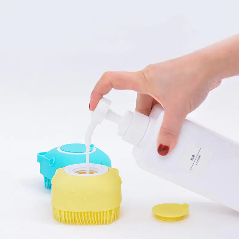 Distributeur d'éponge en silicone pour le bain