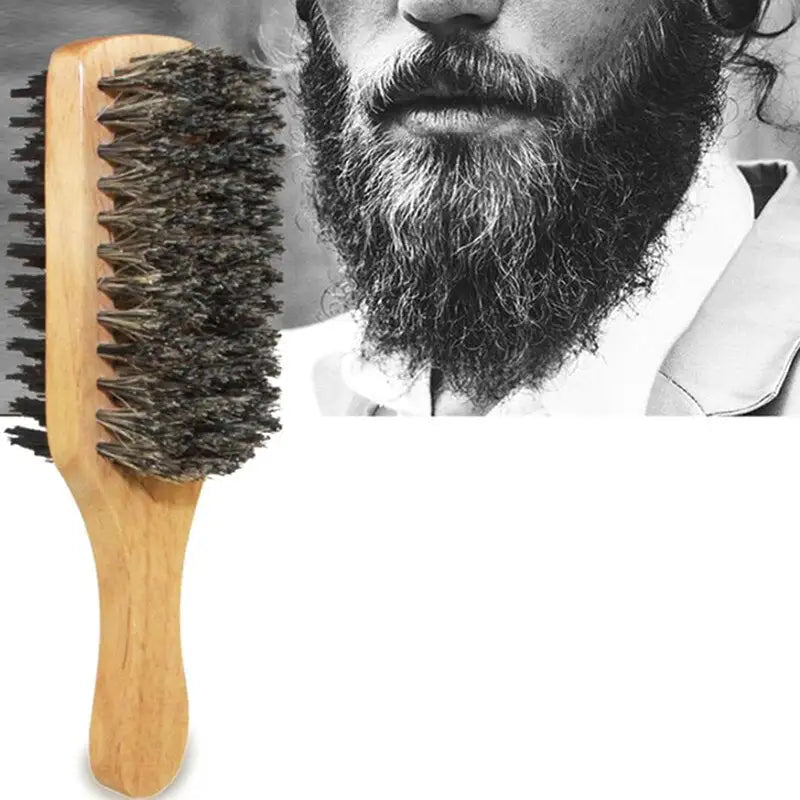 Brosse à barbe en poils de sanglier