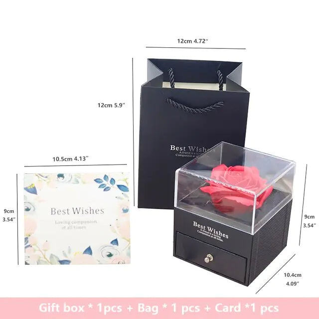 Coffret cadeau Rose Savon Fleur Artificielle