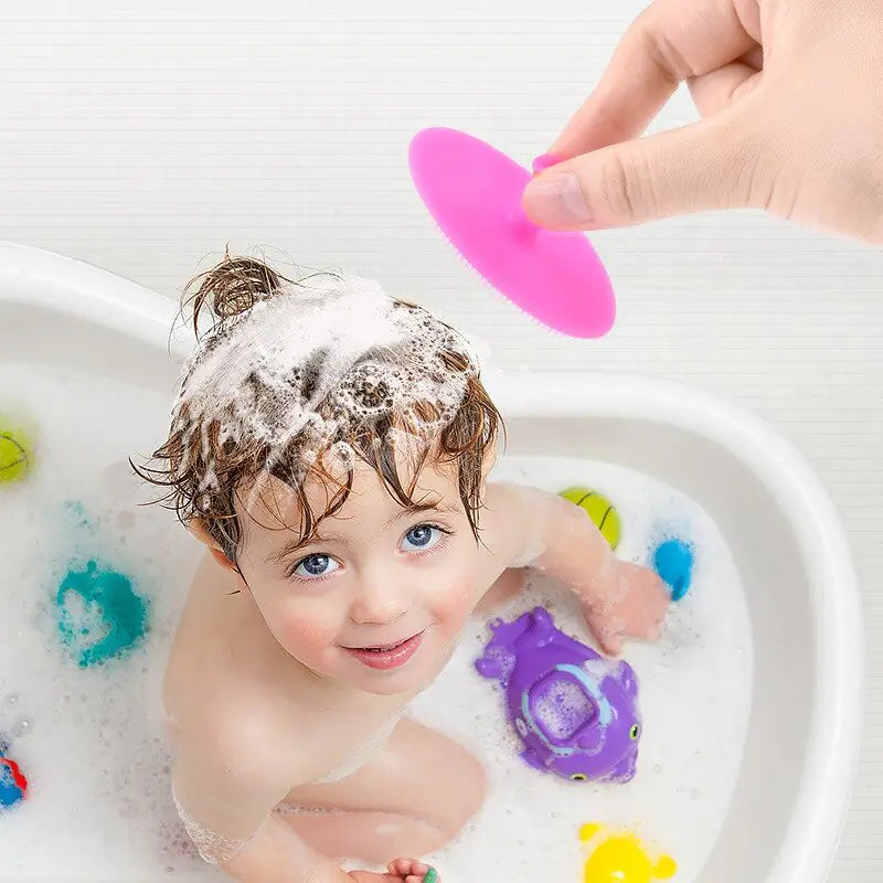 Brosse de massage en silicone pour le bain de bébé